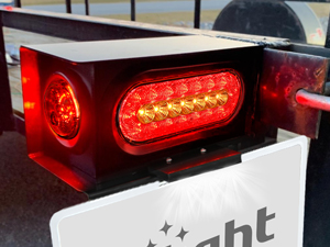 6inch oval trailer light steel box housing kit 2inch round marker light