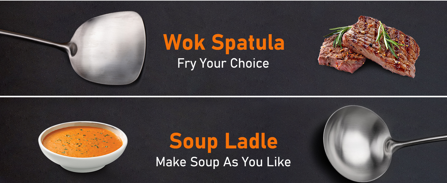 wok spatula ladle set