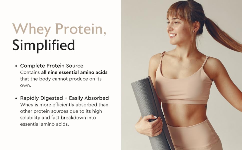 Vanilla whey protein powder with 20 grams of protein per serving from grass-fed cows.