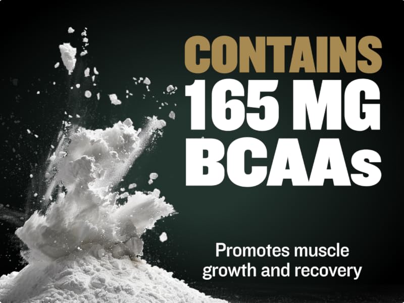 Contains 200 mg BCAAs that promotes muscle growth and recovery