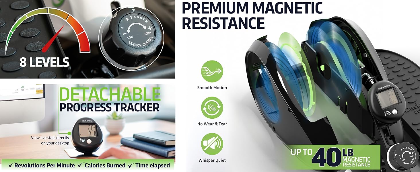 under desk elliptical pedal exerciser quiet desk bike seated leg exerciser compact cardio machine