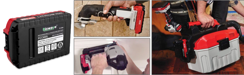Biswaye 20V MAX Lithium Ion Battery PCC680L Compatible with Porter Cable 20V Cordless Power Tools