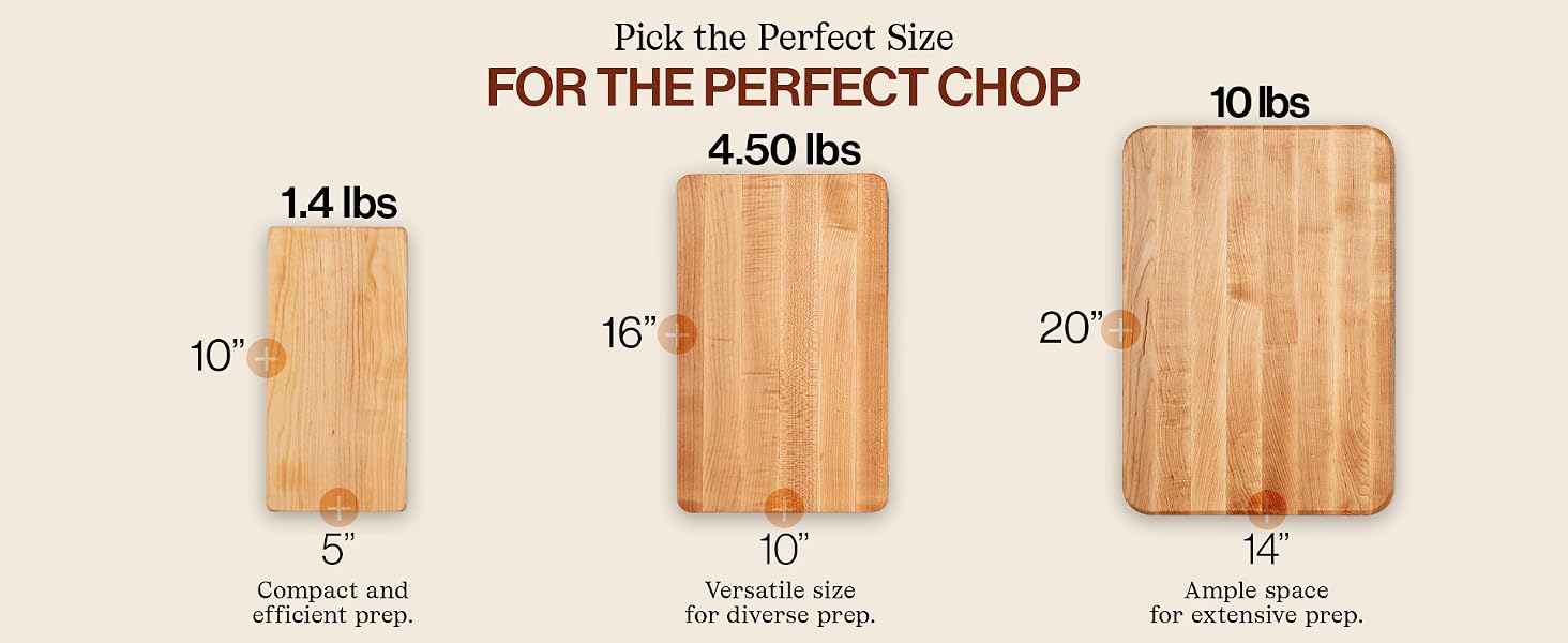 Pick the perfect size for the perfect chop.