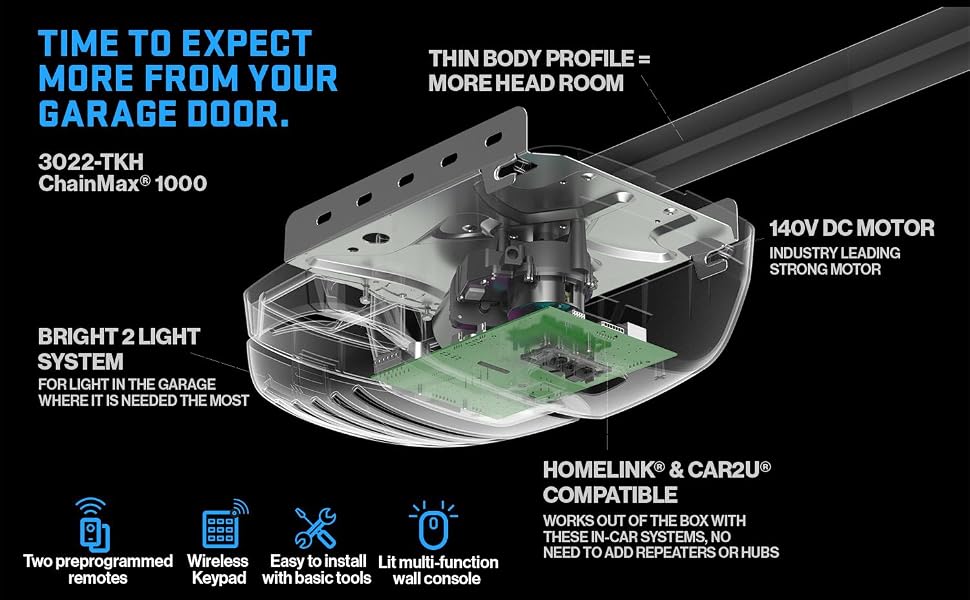 Genie ChainMax 1000 garage door opener for your garage door time to expect more