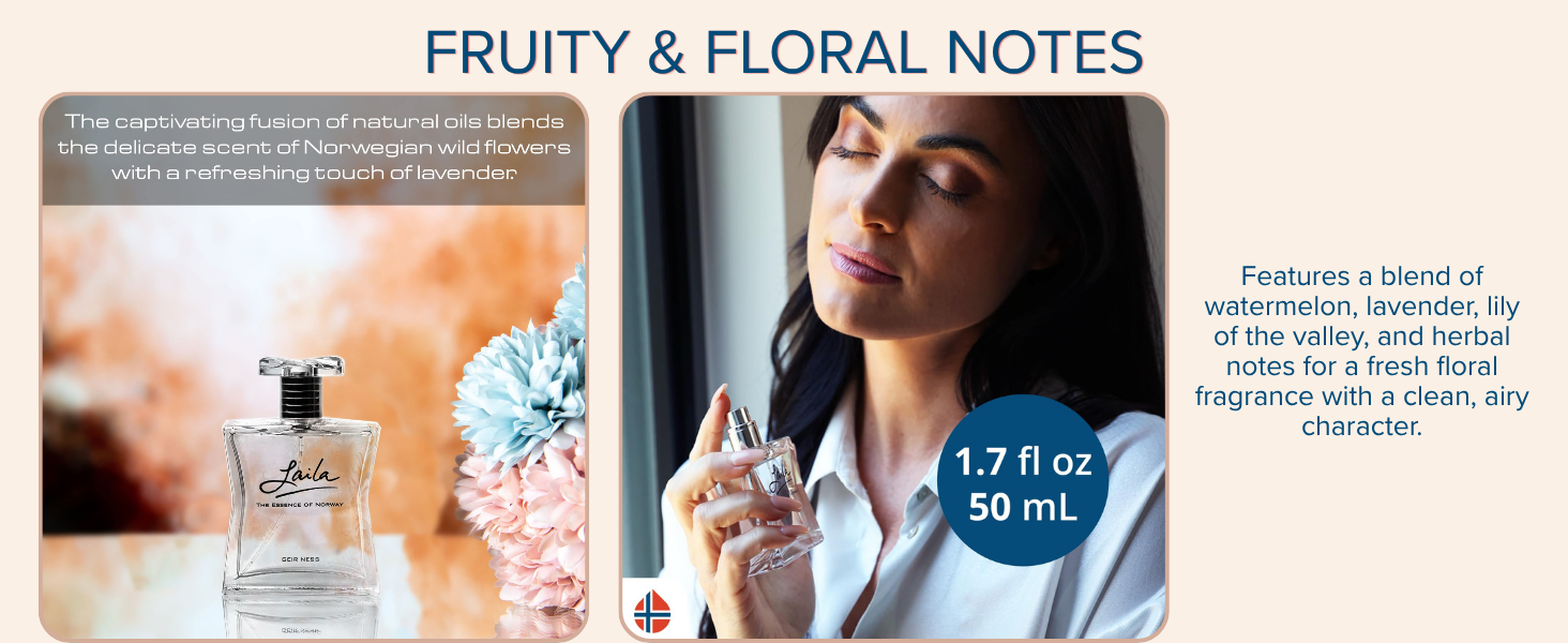 geir ness laila perfume spray women eau de parfum fruity floral fragrance note