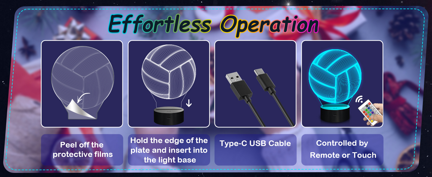 Volleyball 3D Night Light