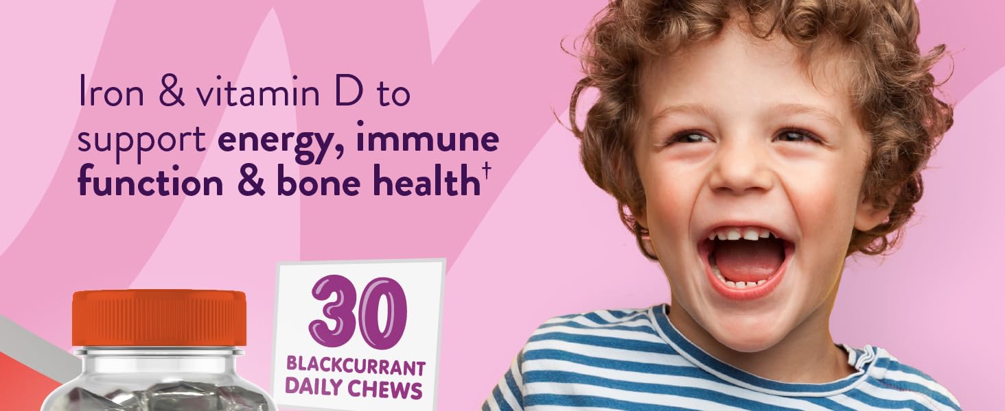iron and vitamin D to support energy immune function and bone health