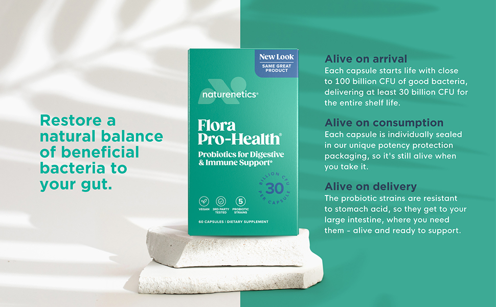 Restore a natural balance of beneficial bacteria to your gut