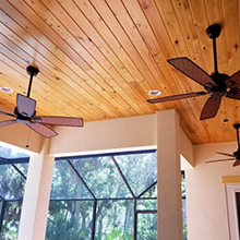 TotalBoat Lust Spar Varnish Used on Sunroom Ceiling