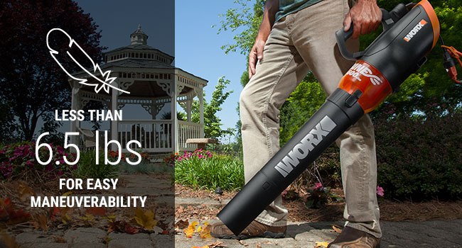 WORX WG520 Corded Leaf Blower - One-Hand Operation