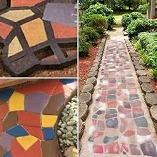 Decorative pavement with various colors