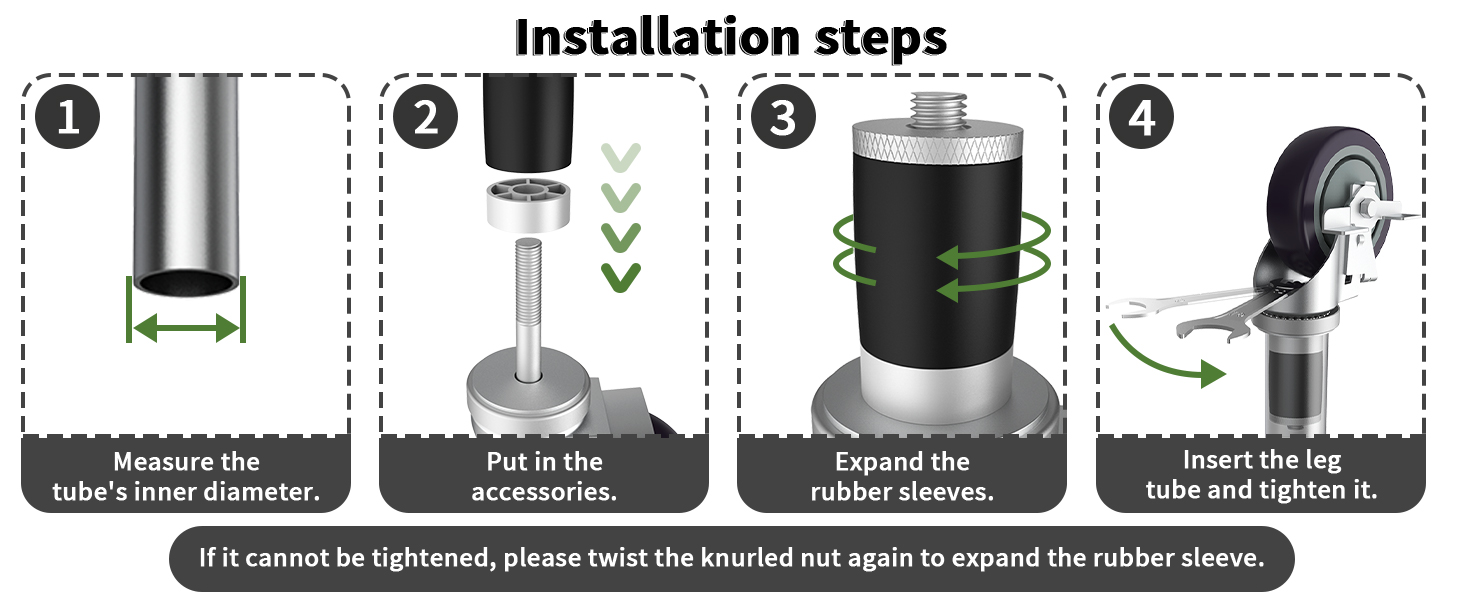 expanding stem casters casters for pipe legs