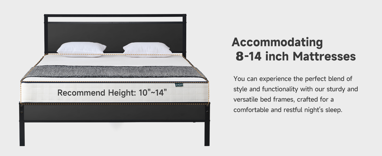 Z-hom Bed Frame with Headboard and Footboard