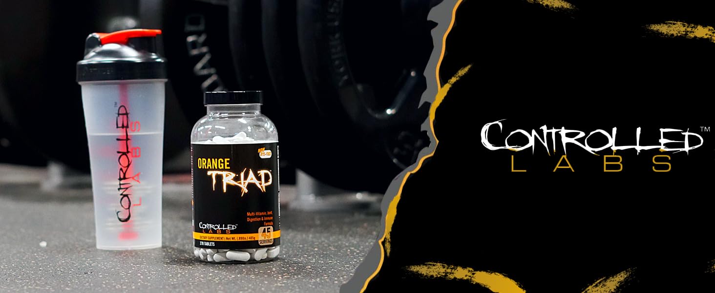 controlled labs orange triad daily multivitamin, iron free sports supplement for workouts digestion