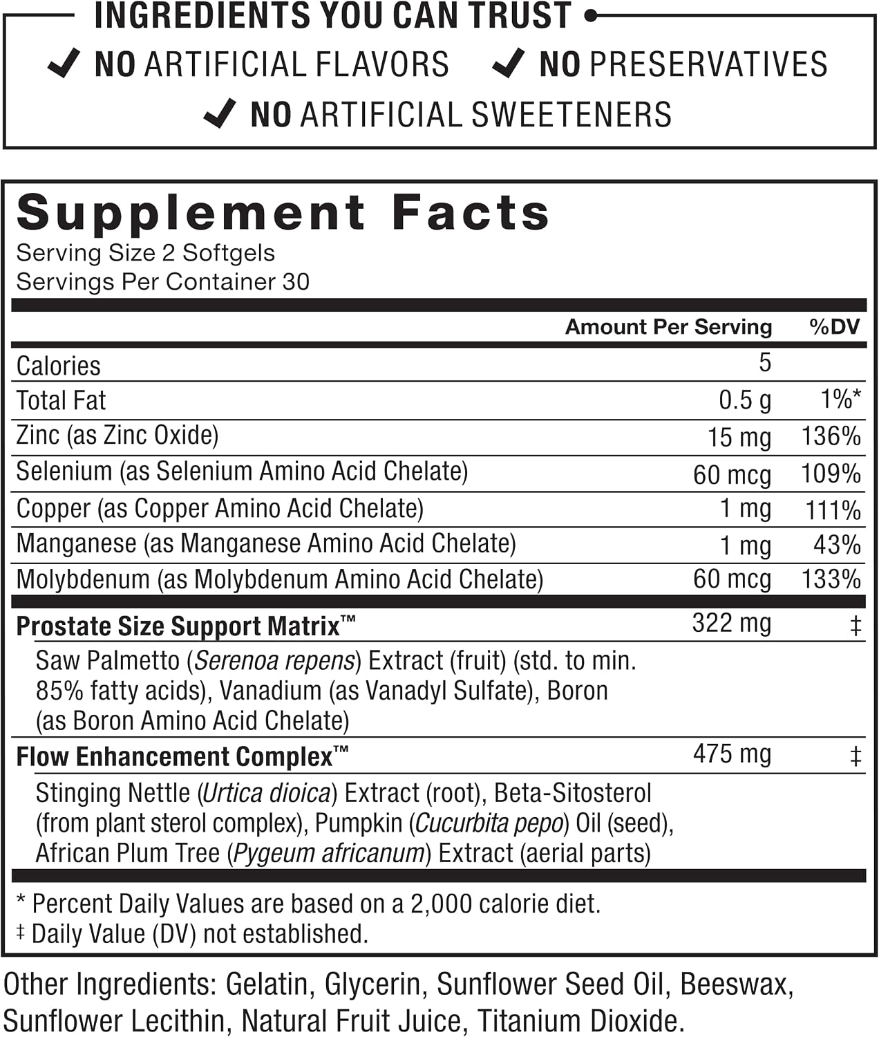 Force Factor Prostate, Saw Palmetto and Beta Sitosterol Supplement for Men, Prostate Health Support, Size Support, Urinary Relief, Bladder Control