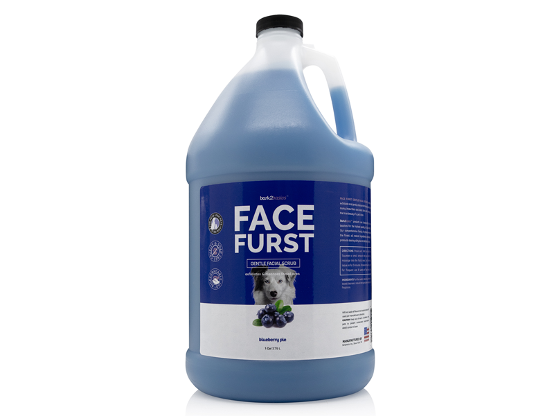 bark2basics face fust pet shampoo 1 gallon for dogs facial blueberry spa tear stains exfoliating