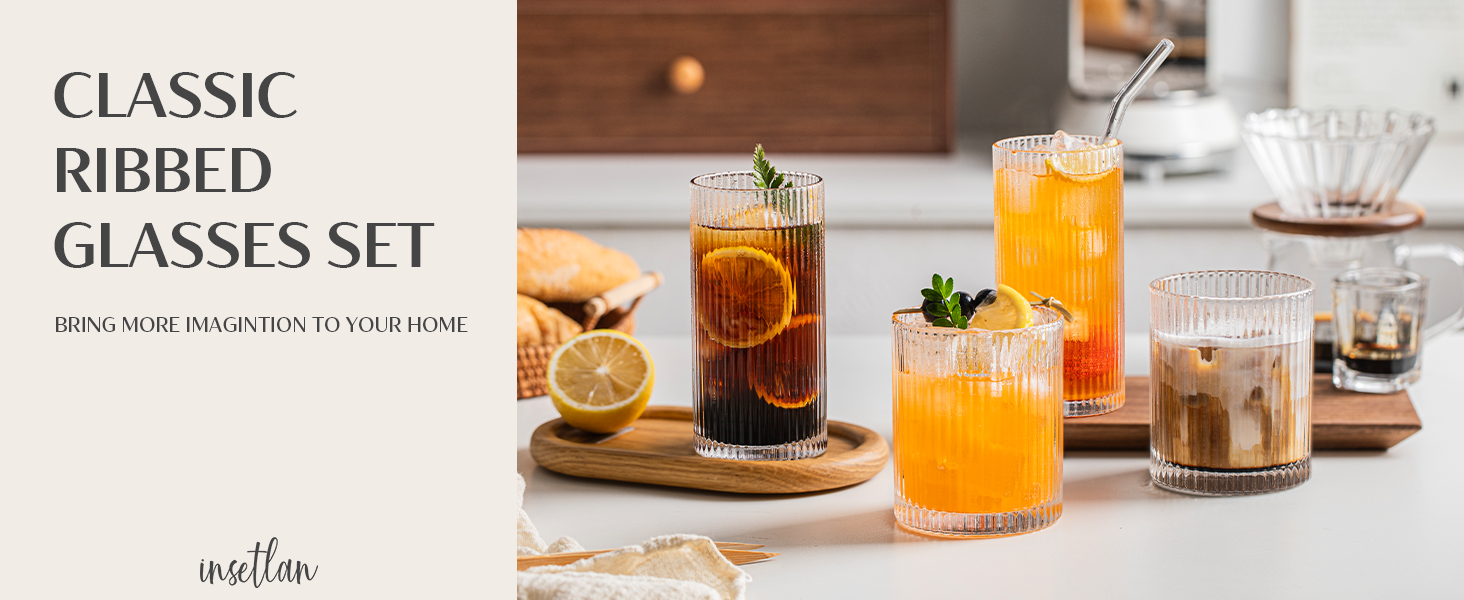 Ribbed Glassware