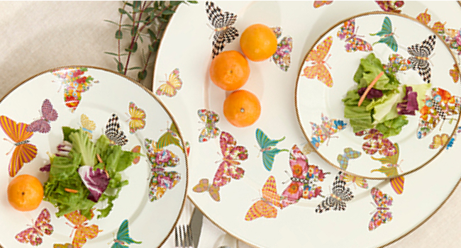 Serving platter, Charger, dinner plate, breakfast bowl, serving bowl.