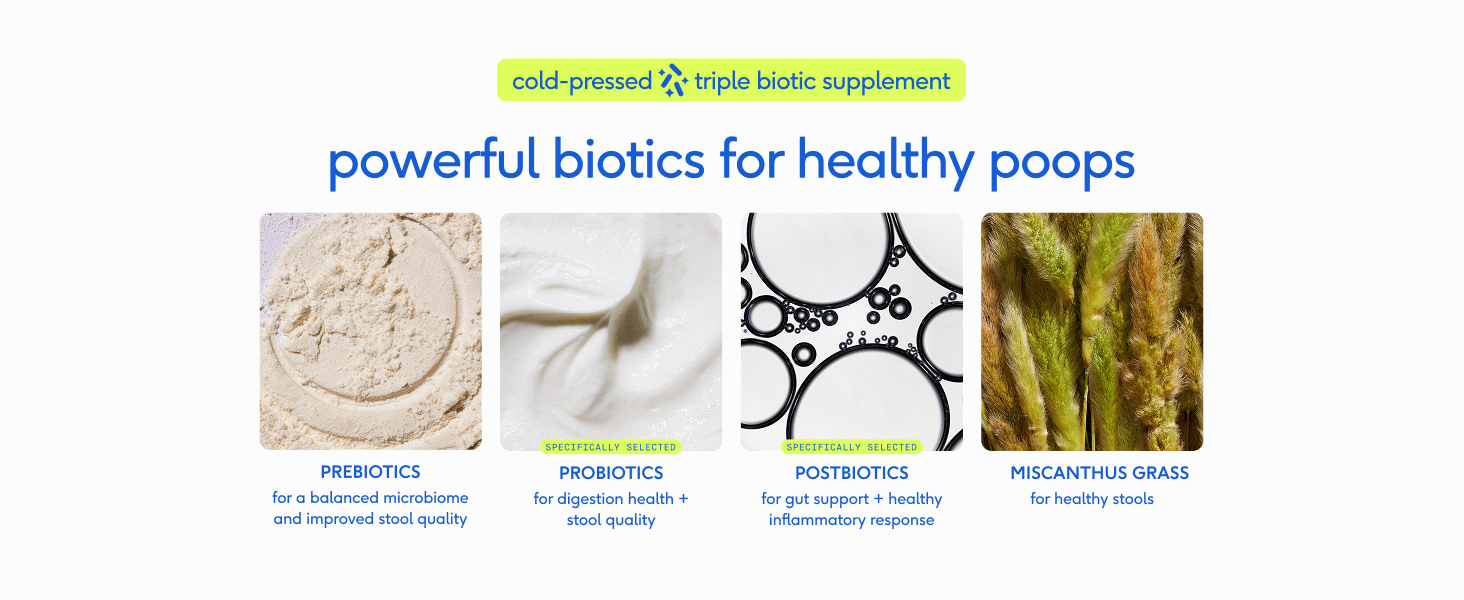 COLD-PRESSED FOR MAXIMUM POTENCY isA fiber supplement for dogs unlike standard digestive support