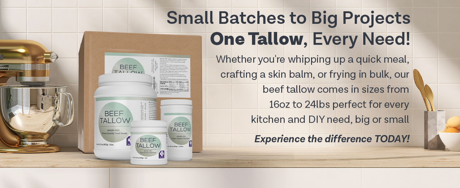 Versatile Tallow Fat – Perfect for Baking, Skincare, Soaps, and Traditional Recipes