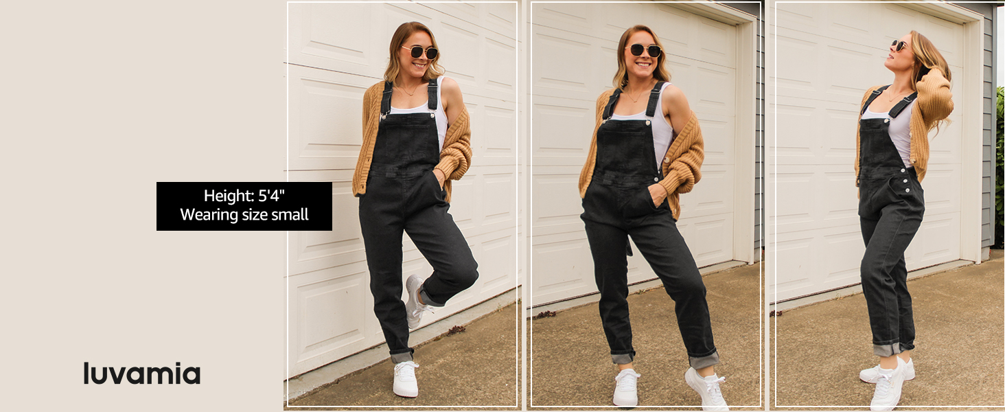 black jumpsuit for women loose fit jean overalls for womenfall outfits for women denim jumpsuits