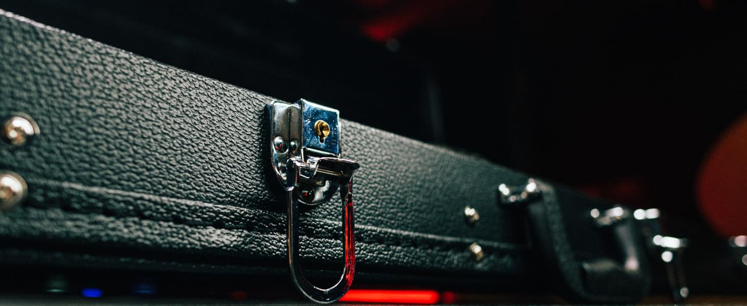 Heavy-Duty Chrome Plated Hardware, Locking Latch shown on a GWE Traditional Series Case