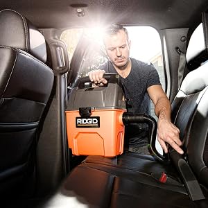 RIDGID VAC, SHOP VAC, SHOP VACUUM, WET DRY VAC, GARAGE VACUUM, CAR CLEANING
