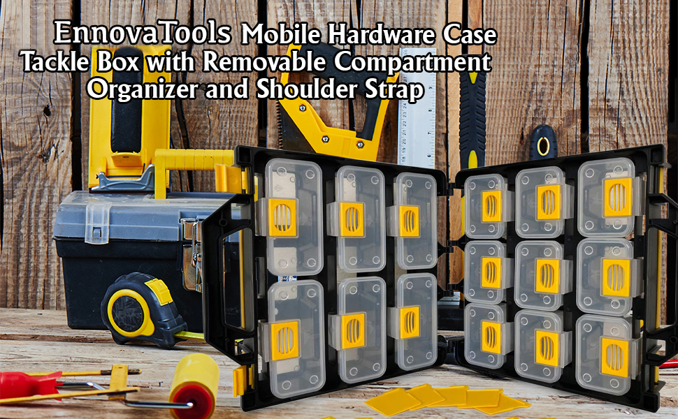 Ennovatools tool box organizer hardware storage screw nuts nails bolts compartment container dewalt