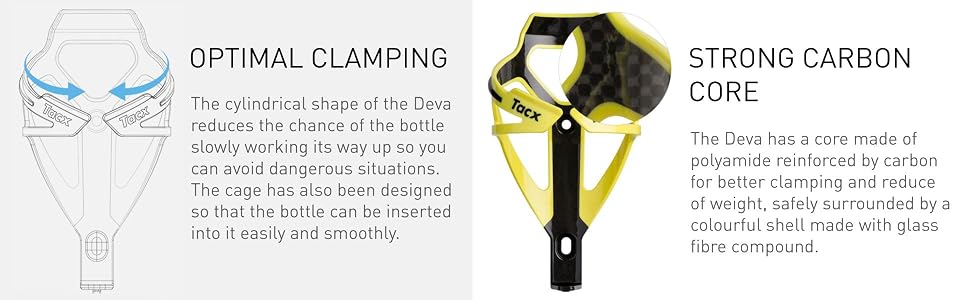 Tacx, optimal, clamping, strong, carbon, core, bottle, cage, cycling, bicycle, Deva