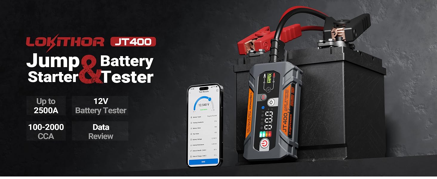 O-JT400 jump starter and battery tester