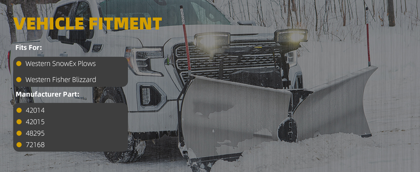 Fits For: Western Snowex Plows Western Fisher Blizzard