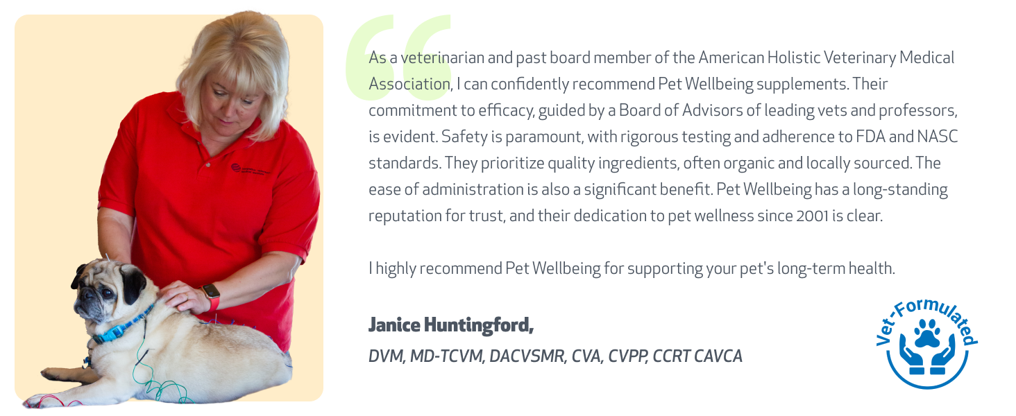 dr, jan, DVM, MD-TCVM, DACVSMR, CVA, CVPP, CCRT CAVCA, recommends pet wellbeing, board of advisors