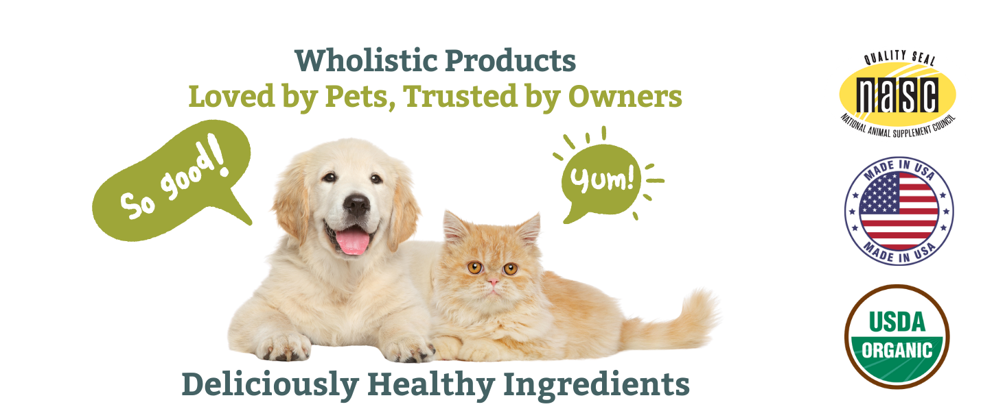 wholistic pet organics trusted by pet owners and vets