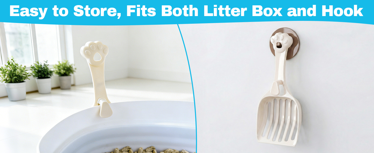 cat litter scoop plastic with hook
