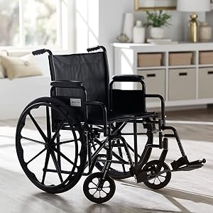 Three Quarter view of McKesson Steel Wheelchair
