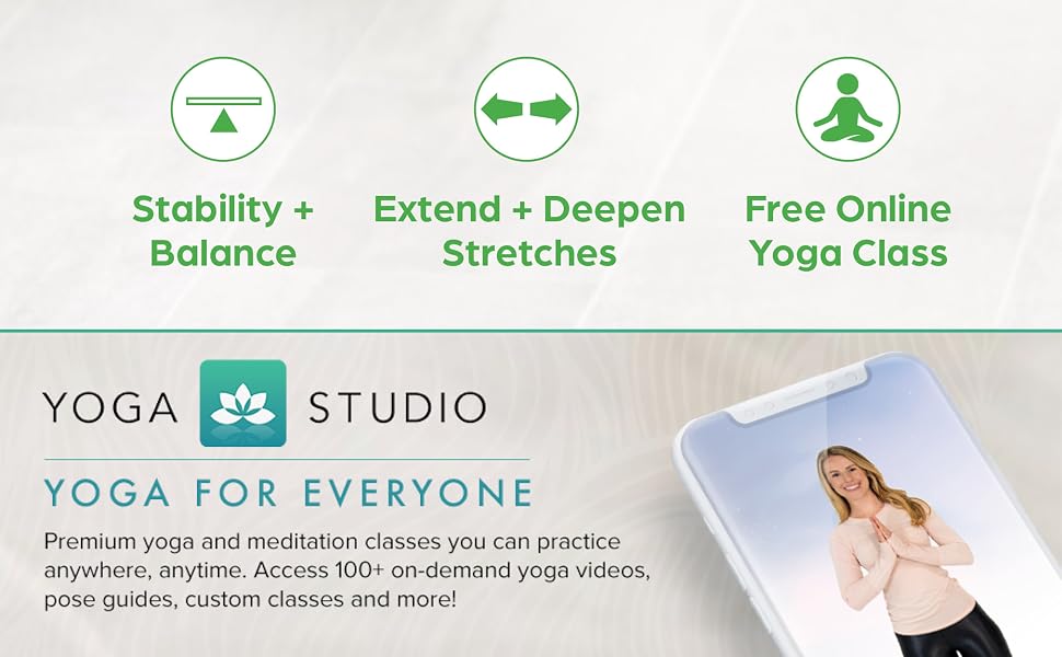 Gaiam yoga prop at home, yoga accessories for beginners, Gaiam yoga blocks, stretching strap