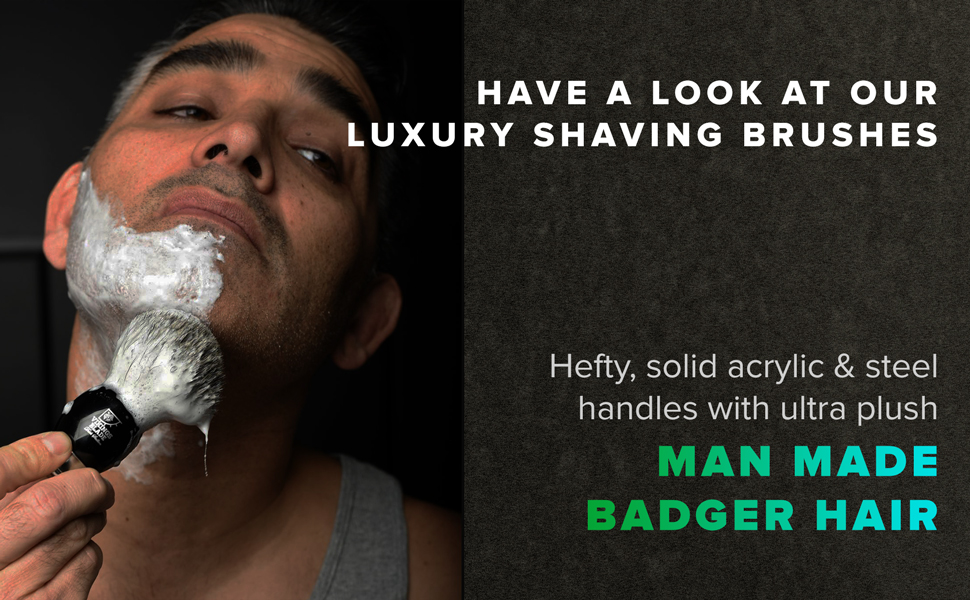 Luxury Shaving Brush by VIKINGS BLADE, synthetic badger hair