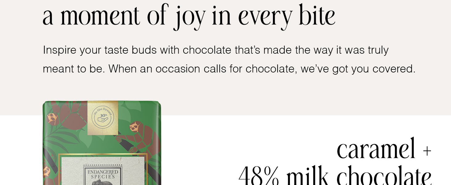 Endangered Species Dark Chocolate Candy Bars 48% COCOA