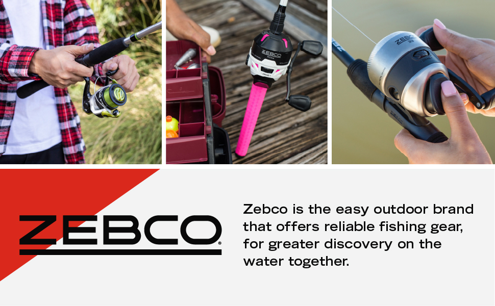 Zebco fishing gear premium fishing rods reels combos tackle fishing poles accessories