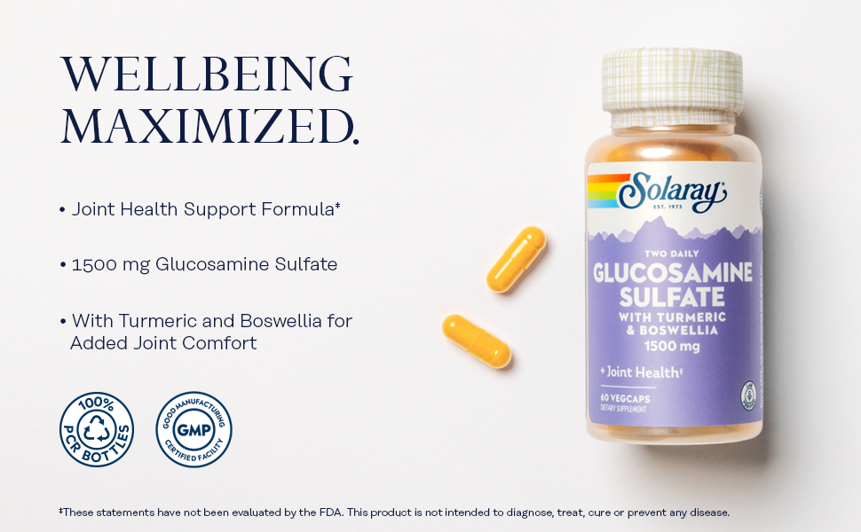 Solaray Glucosamine Sulfate 1500 mg, 60 Capsules