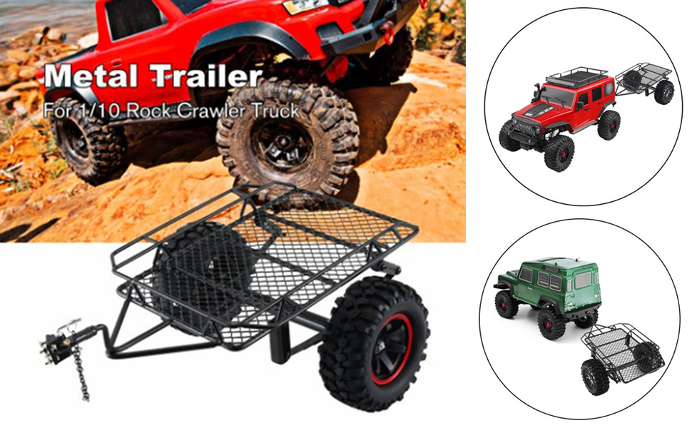 RC Trailer RC Car Trailer Heavy-Duty Trailer Cargo Carrier RC Carrier