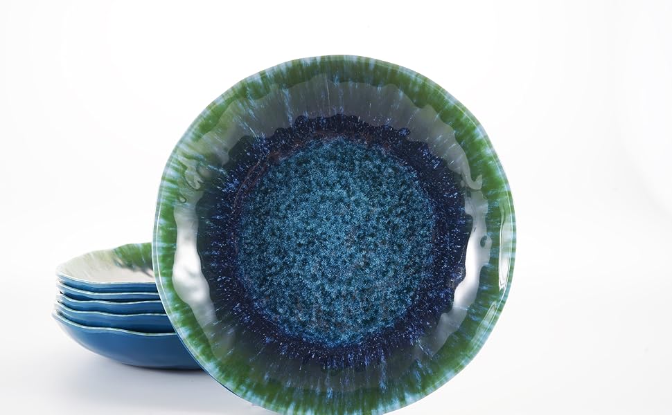 Teal Melamine Dinnerware Set