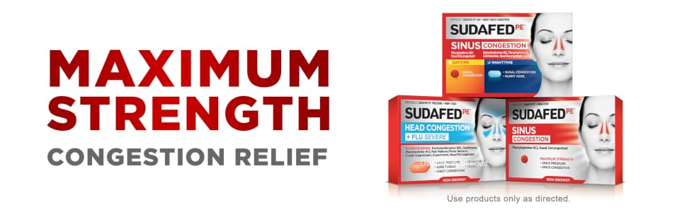 How Maximum Strength Sudafed products work to relieve nasal congestion and sinus pressure