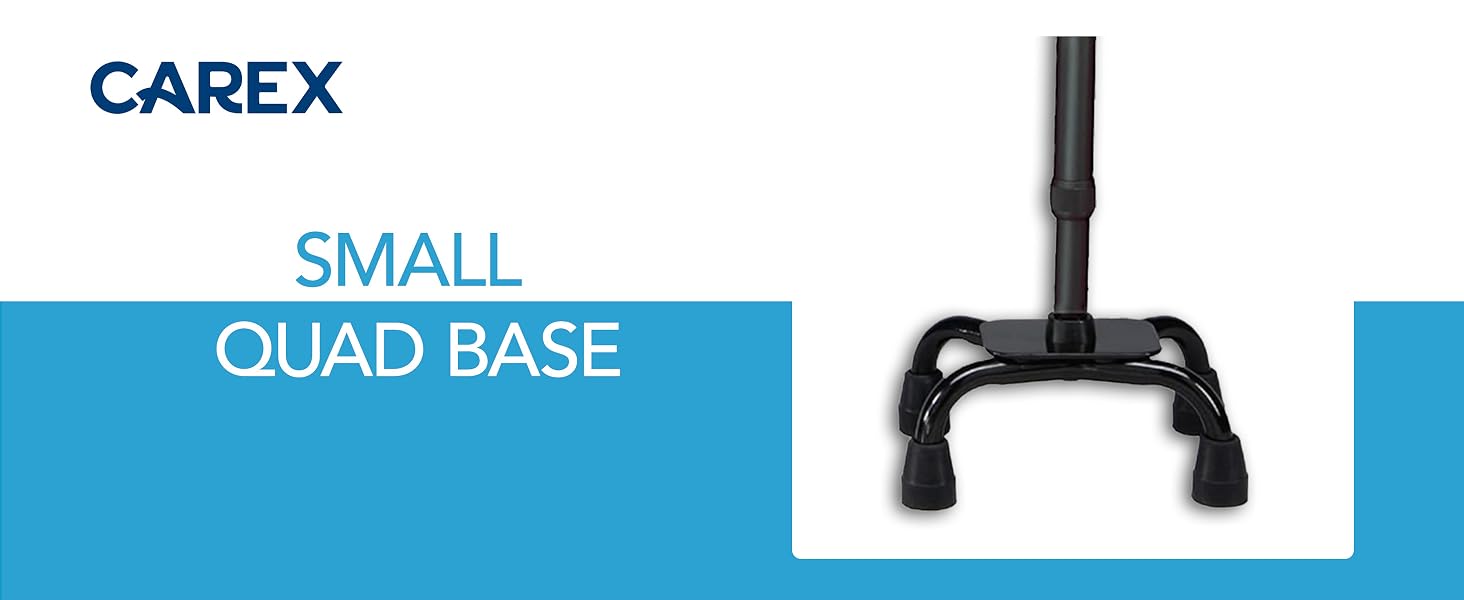 Quad Cane with Small Base Black