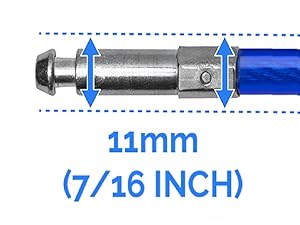 Cable thickness of key lock cable