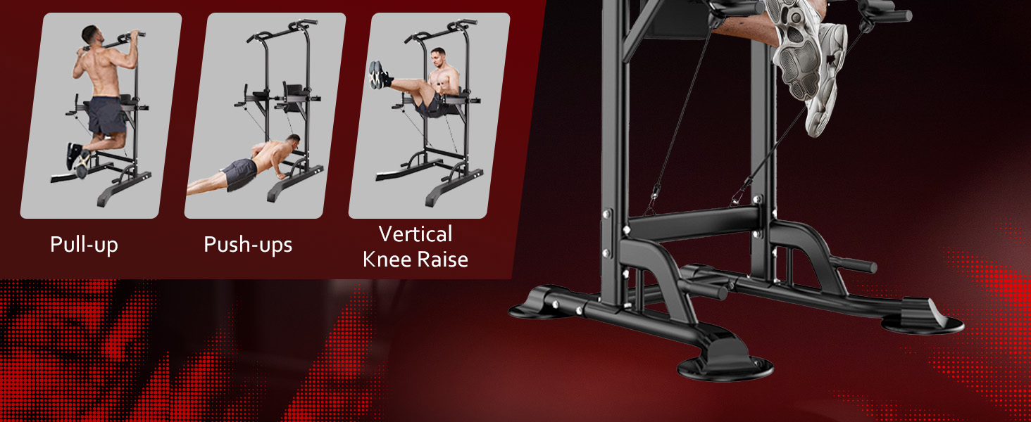 Power Tower Pull Up Dip Station
