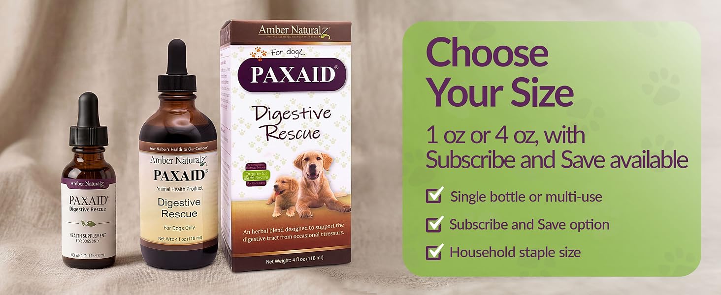 Amber NaturalZ Paxaid Dog Digestive Rescue
