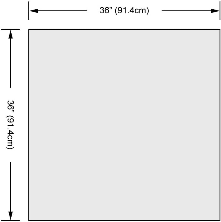 16 inch Square Glass Table Top - Tempered - 1/2" Thick Glass Surface, Safe Beveled Edge, Eased Corners, Multipurpose for Dining Table, Patio, Coffee and End Table