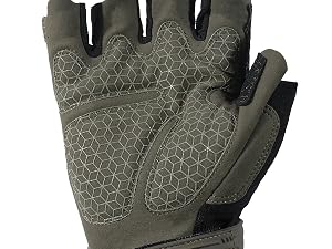 HANDLANDY Fingerless Work Gloves for Men, Mechanics Gloves, Utility Trucker Driver Gloves