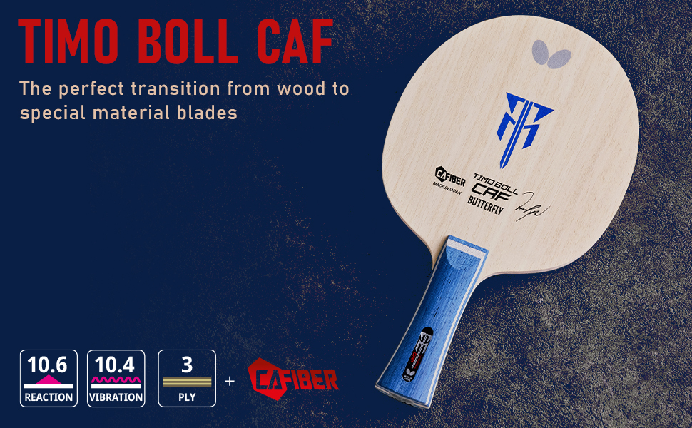 Timo Boll CAF: The perfect transition from wood to special material blades